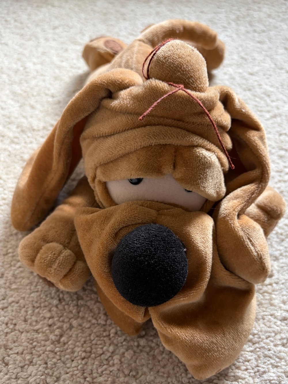 Plush Brown Bunny with Soft Black Nose - Cozy Cuddle Toy